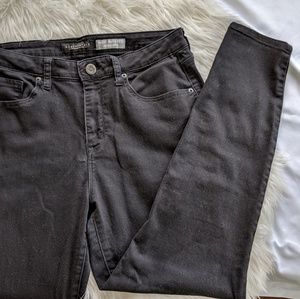 High waisted black skinny jeggings